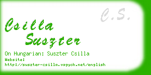 csilla suszter business card